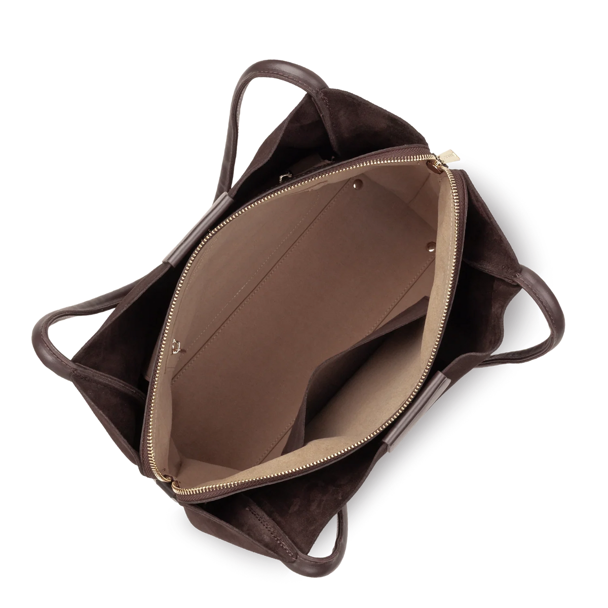 LANCASTER - Grand sac cabas Lancaster Suède Ida en cuir velours marron