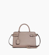 Sac à main moyen modèle Emilie en cuir grainé Gris Fossile Le Tanneur