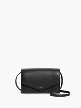 Pochette Paulette en cuir lisse Noir Le Tanneur