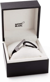 Bracelet tressé Noir mousqueton insert blanc Montblanc – vue 2