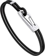 Bracelet tressé Noir mousqueton insert blanc Montblanc