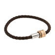 Bracelet cuir marron tressé Montblanc