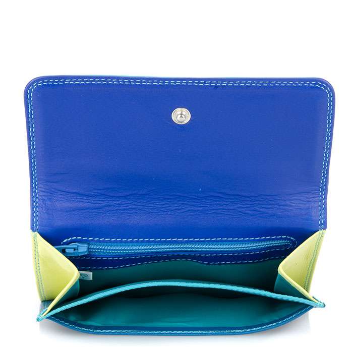 Portefeuille Bleu à double rabat en cuir Mywalit – vue 2