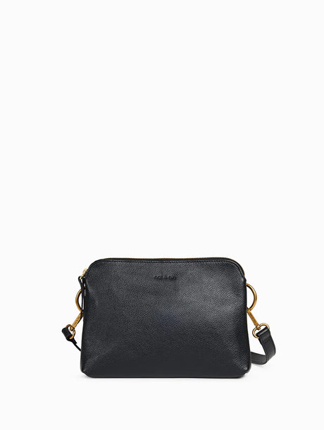 Sac bandoulière Nael Noir grainé Nat & Nin