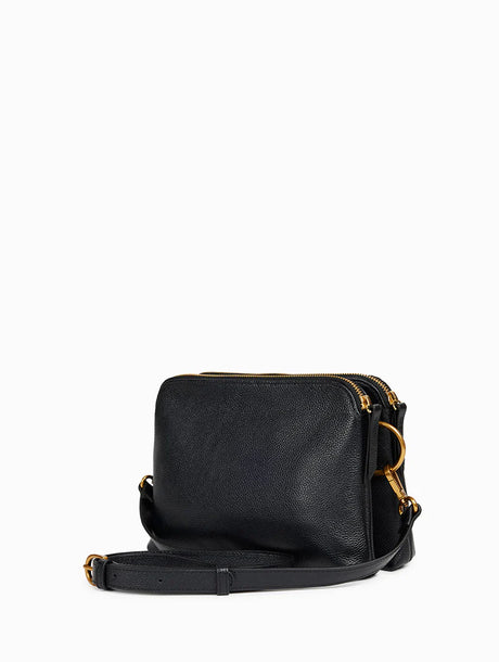 Sac bandoulière Nael Noir grainé Nat & Nin – vue 2