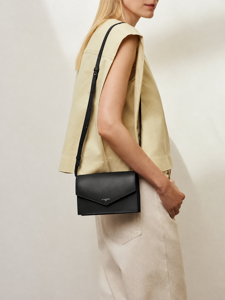 Pochette Paulette en cuir lisse Noir Le Tanneur – vue 2