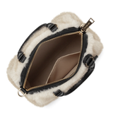 LANCASTER - Petit sac polochon Lancaster Moumoute ecru-noir