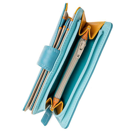 Portefeuille moyen zippé Bleu clair Mywalit – vue 2
