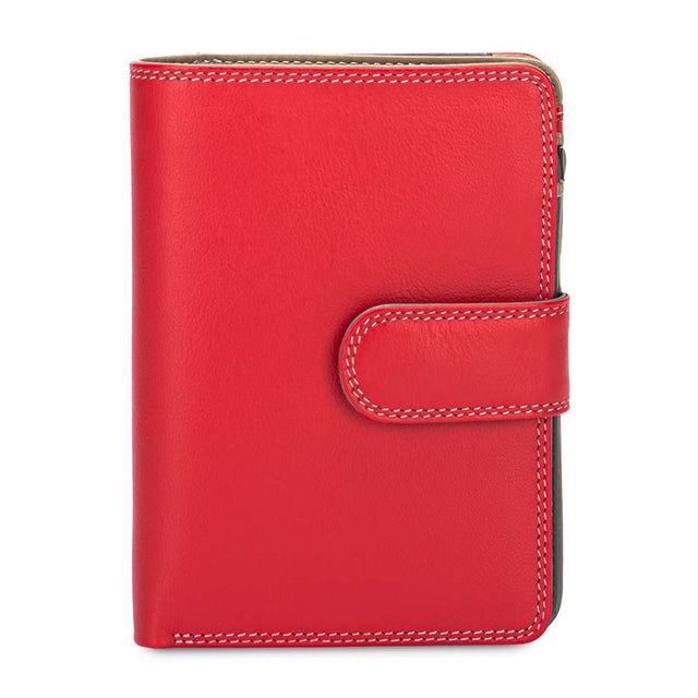 Portefeuille moyen zippé rouge Mywalit