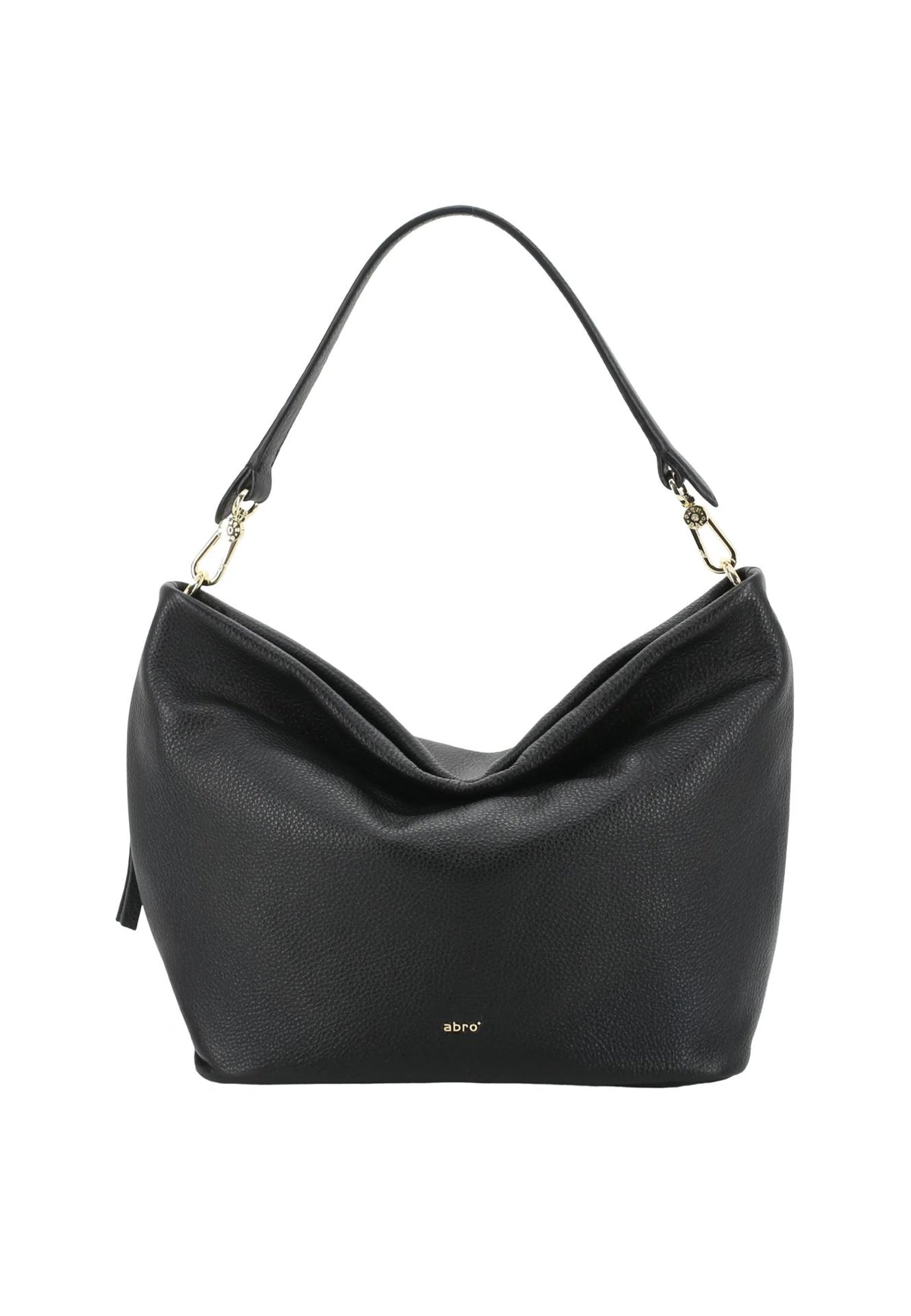 Sac porté épaule en cuir grainé Ebony BIG Noir Abro