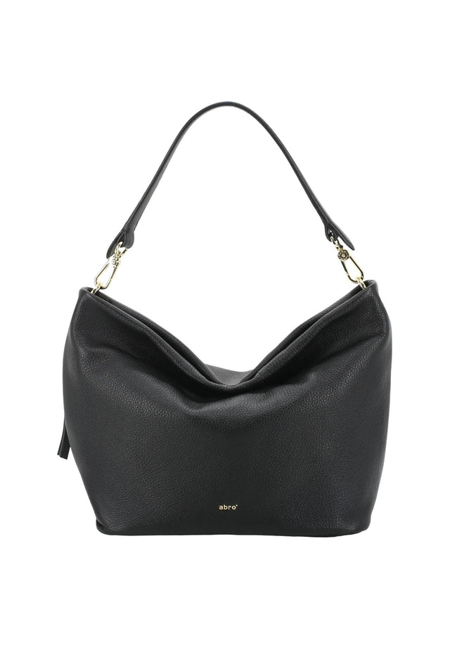 Sac porté épaule en cuir grainé Ebony BIG Noir Abro