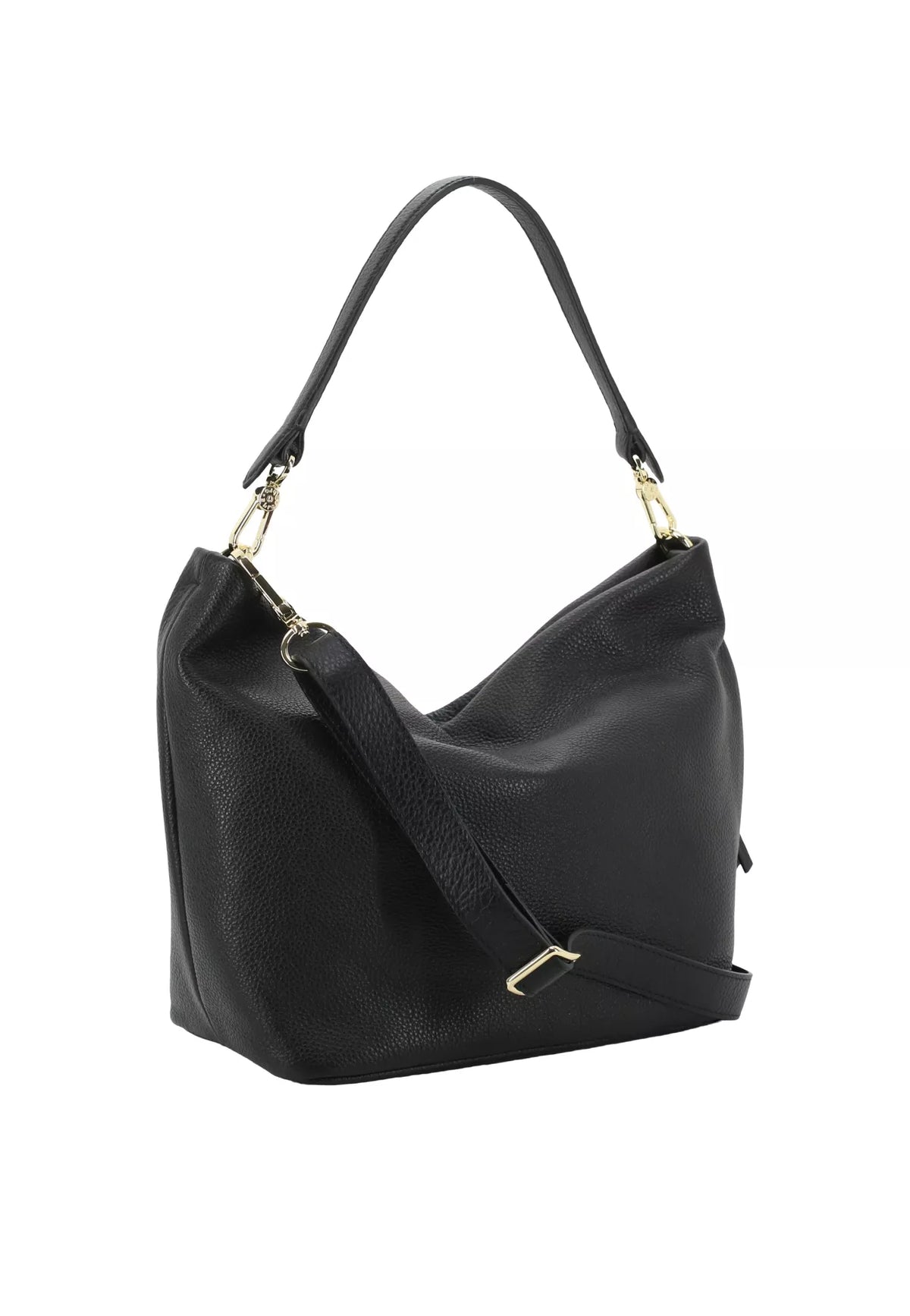 Sac porté épaule en cuir grainé Ebony BIG Noir Abro – vue 3