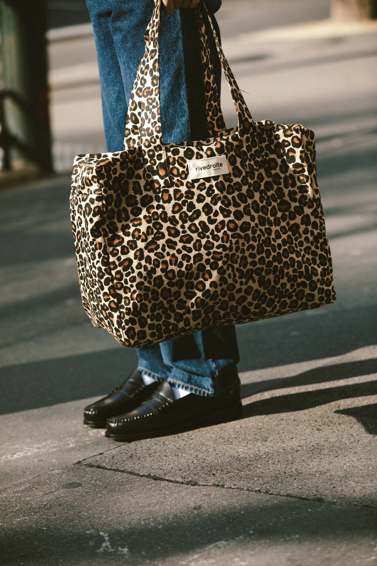 Sac 24h Célestin Léopard Beige Rive Droite – vue 2