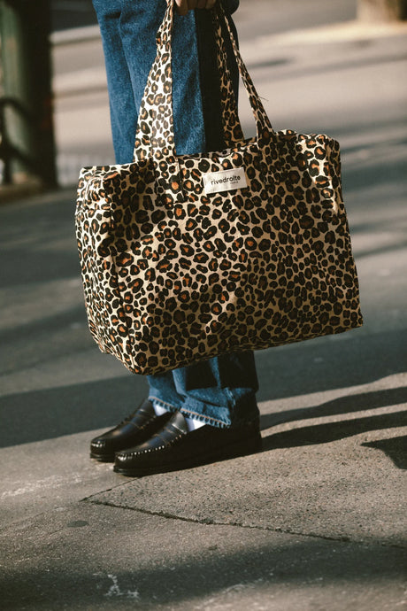 Sac 24h Célestin Léopard Beige Rive Droite – vue 2
