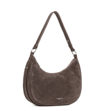 LANCASTER - Grand sac besace Lancaster Suède IT en cuir velours marron