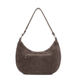 LANCASTER - Grand sac besace Lancaster Suède IT en cuir velours marron