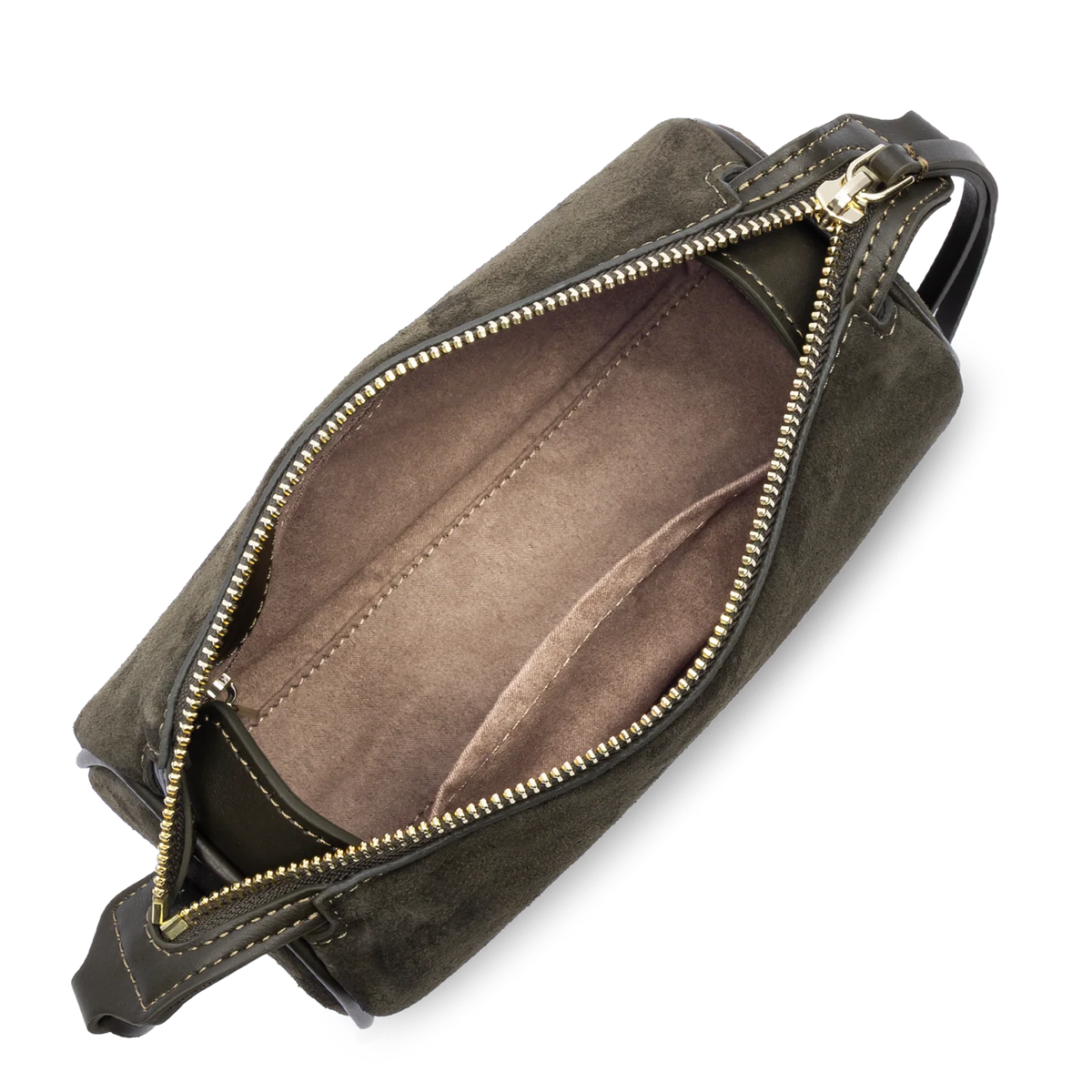 Petit Sac à main Suède Cube kaki Lancaster – vue 2