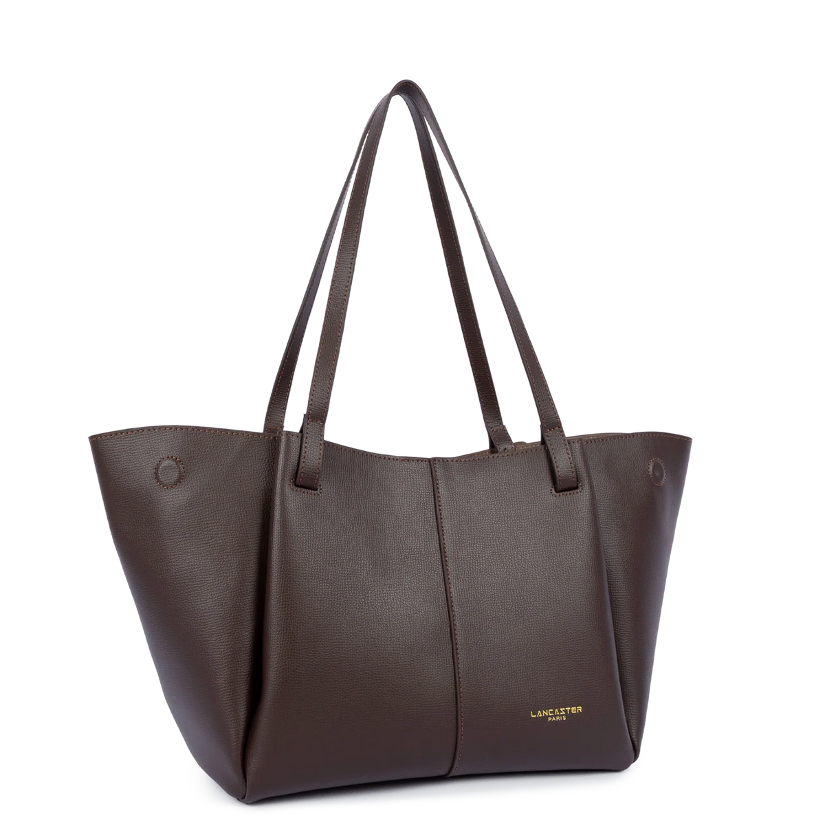 LANCASTER - Grand sac cabas Lancaster Sierra Haus en cuir grainé marron