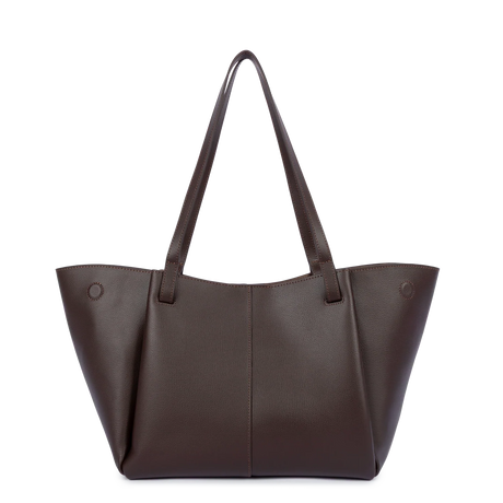 LANCASTER - Grand sac cabas Lancaster Sierra Haus en cuir grainé marron