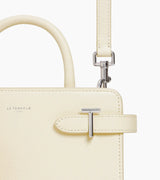 Sac à main petit modèle Emilie en cuir grainé fleur de sel Le Tanneur – vue 4