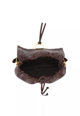 Sac porté épaule en cuir lisse Temi Medium Brun Abro – vue 2
