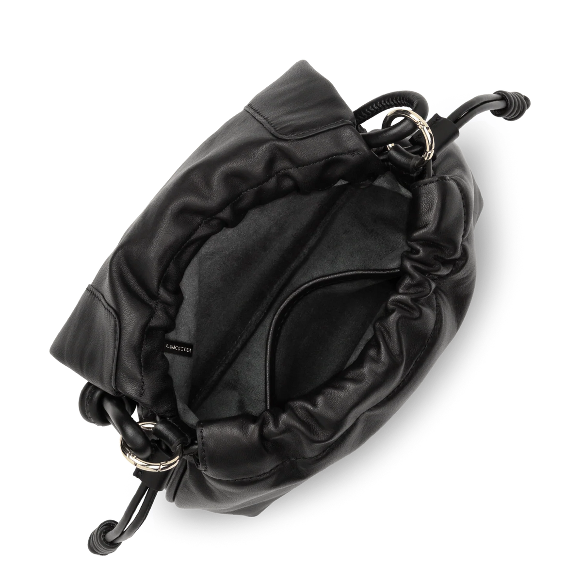 LANCASTER - Petit sac besace Lancaster Lush en cuir d'agneau noir