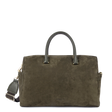 Porte document cuir velours Khaki Lancaster