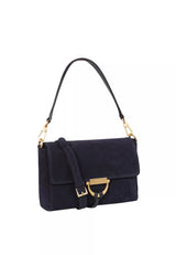 Sac porté épaule en daim Navy Temi Abro – vue 2