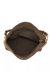 Grand sac porté épaule en daim Signature Khaki Abro – vue 3
