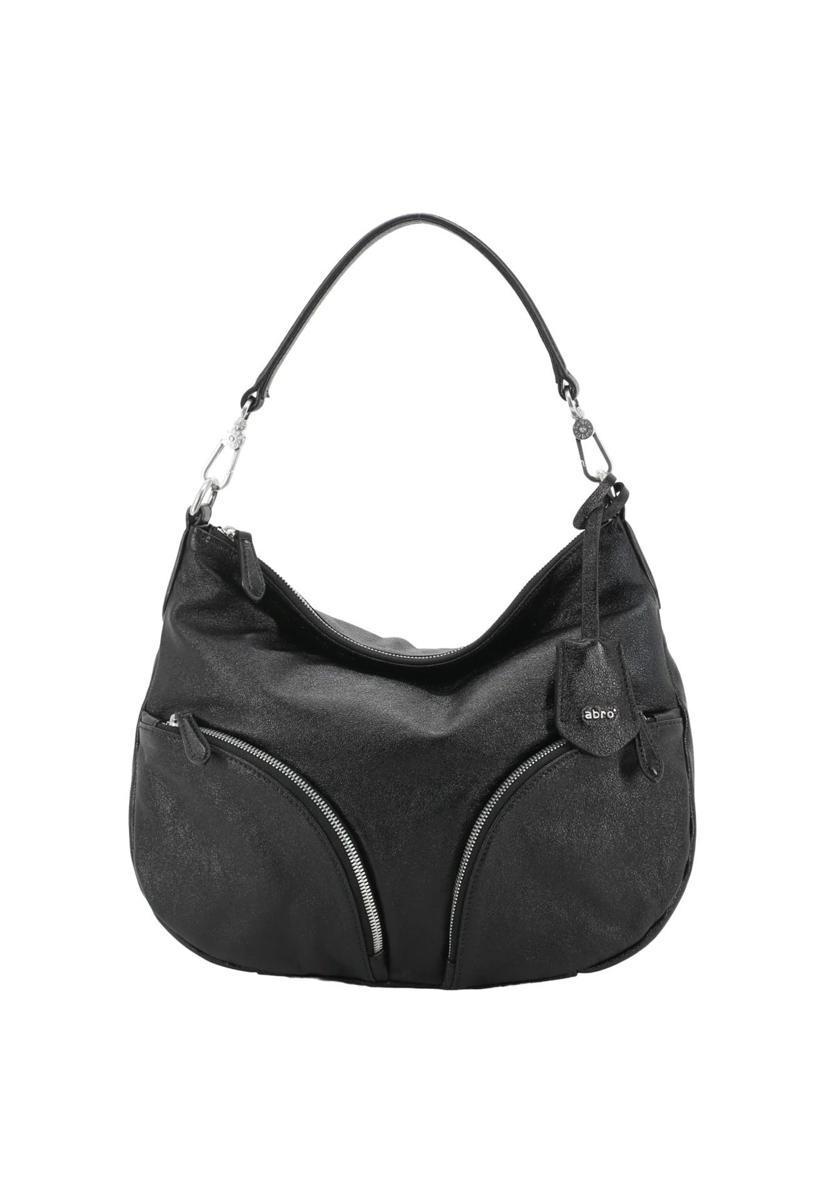 Sac porté épaule en cuir effet délavé Cargo Medium Noir Abro