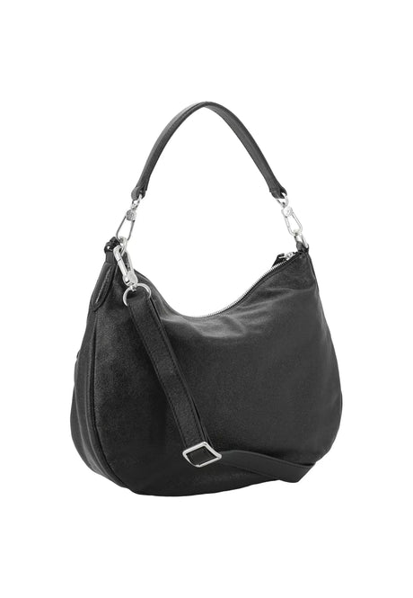 Sac porté épaule en cuir effet délavé Cargo Medium Noir Abro – vue 2