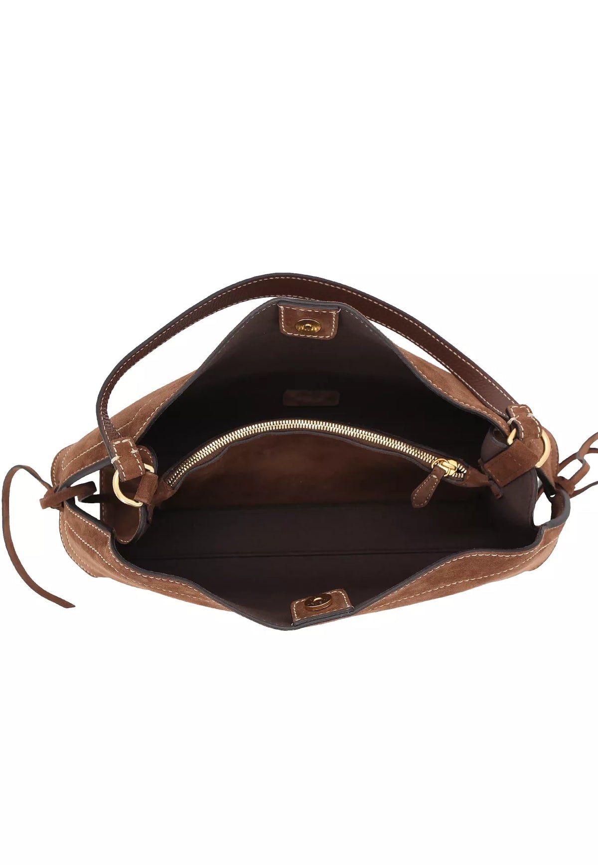 Sac à main en daim Necessity Small Wood Abro – vue 2