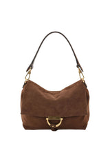 Sac porté épaule en daim Temi Medium Brun Abro