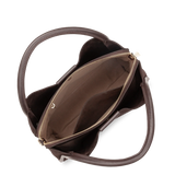 LANCASTER - Sac à main Lancaster Suède Ida en cuir velours marron