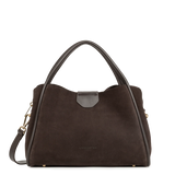 LANCASTER - Sac à main Lancaster Suède Ida en cuir velours marron