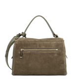 Sac porté main cuir velours Suède Grace Khaki Lancaster – vue 3