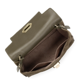 Sac porté main cuir velours Suède Grace Khaki Lancaster – vue 2