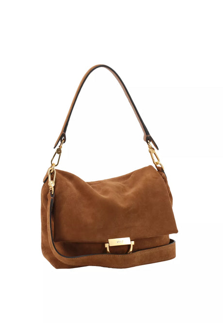 Sac porté épaule en daim Temi Medium Cognac Abro – vue 2