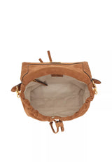 Sac porté épaule en daim Temi Medium Cognac Abro – vue 3