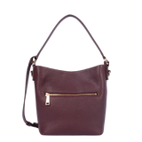 LANCASTER - Sac seau Dune en cuir grainé bordeaux