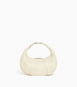 Petit sac bandoulière souple Juliette cuir grainé blanc fleur de sel Le Tanneur