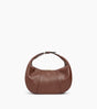 Petit sac bandoulière souple Juliette cuir grainé Ebène Le Tanneur