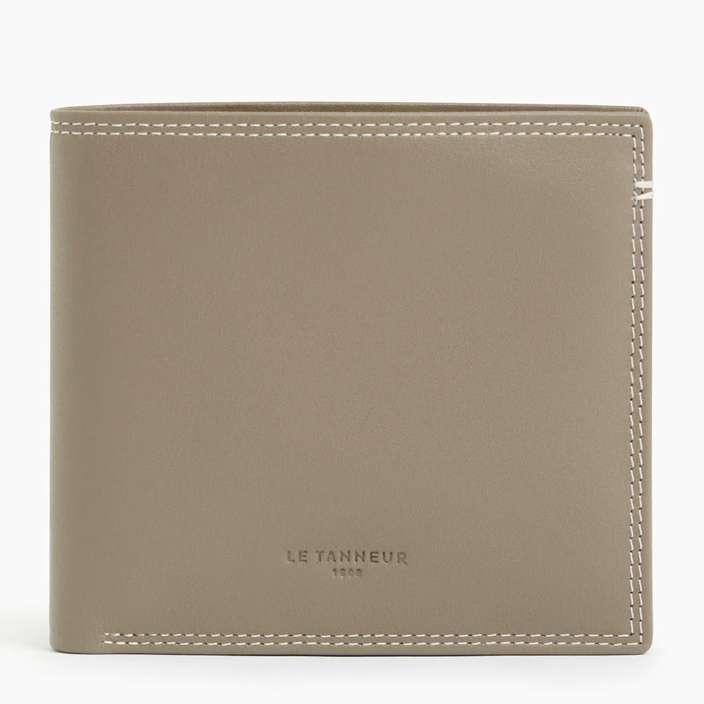 Porte cartes horizontal moyen Martin Taupe Multicolore Le Tanneur