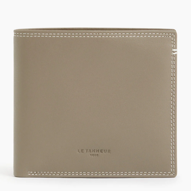 Porte cartes horizontal moyen Martin Taupe Multicolore Le Tanneur