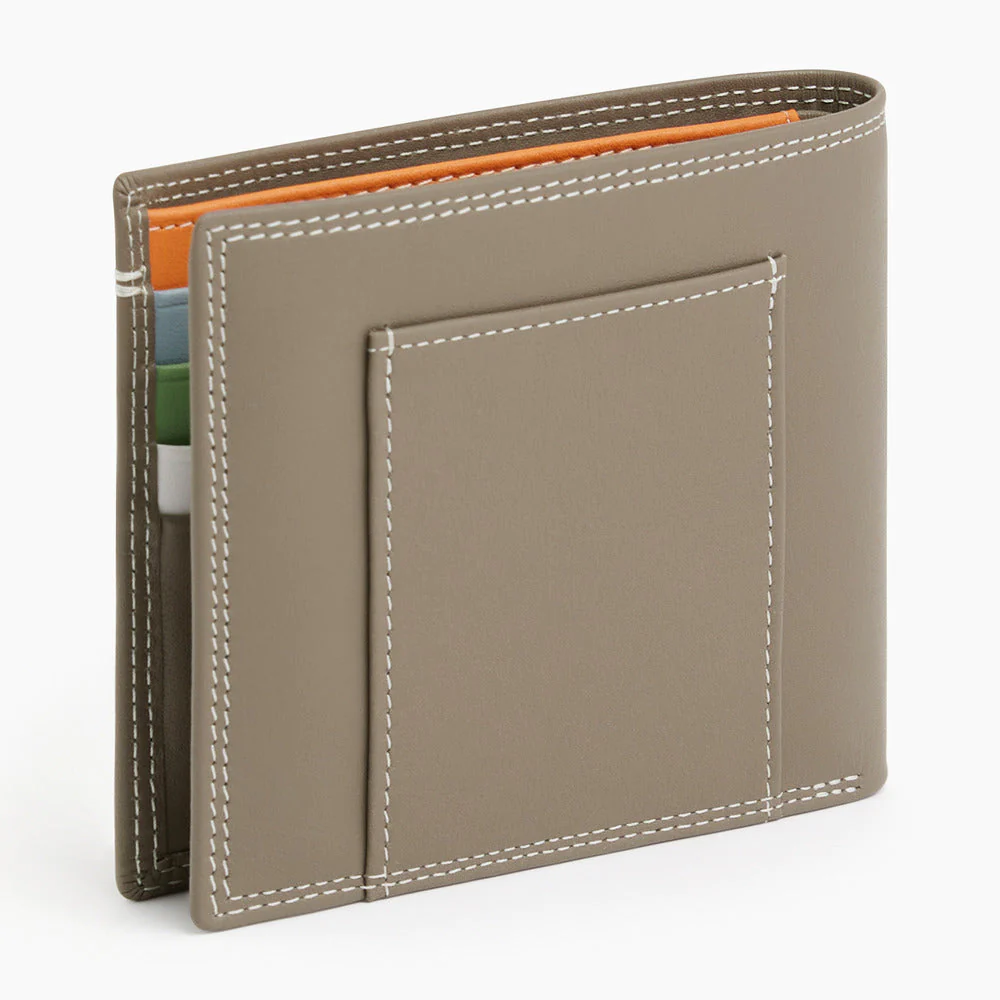 Porte cartes horizontal moyen Martin Taupe Multicolore Le Tanneur – vue 2