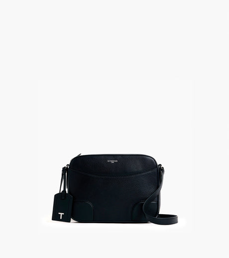 Sac bandoulière Romy en cuir grainé couleur Noir Le Tanneur