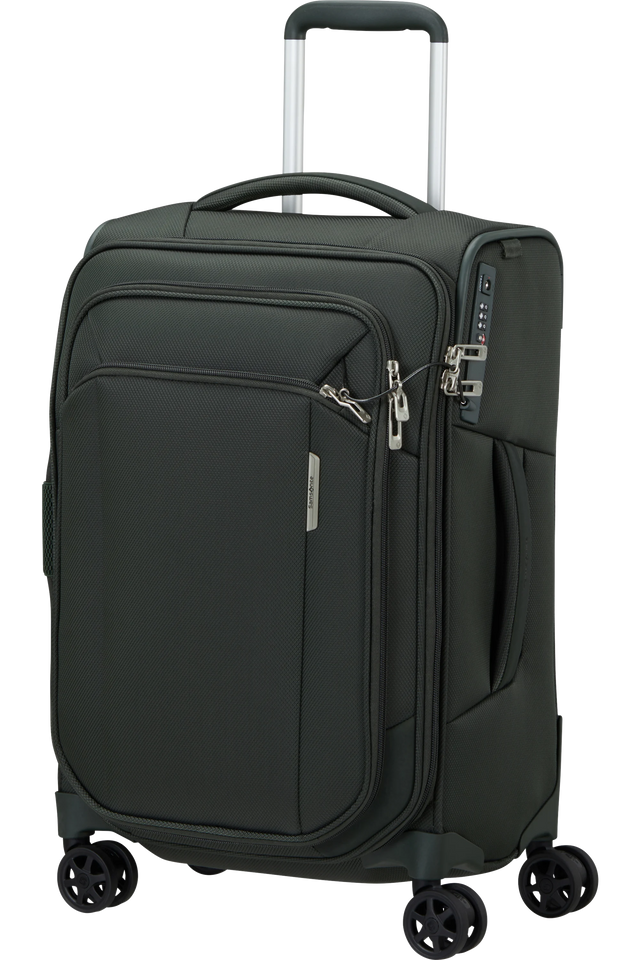 Valise cabine tissu extensible Respark 55/23cm Kaki Samsonite
