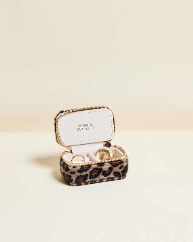 Boite à bijoux Marie Velours Leopard Maison Scarlett