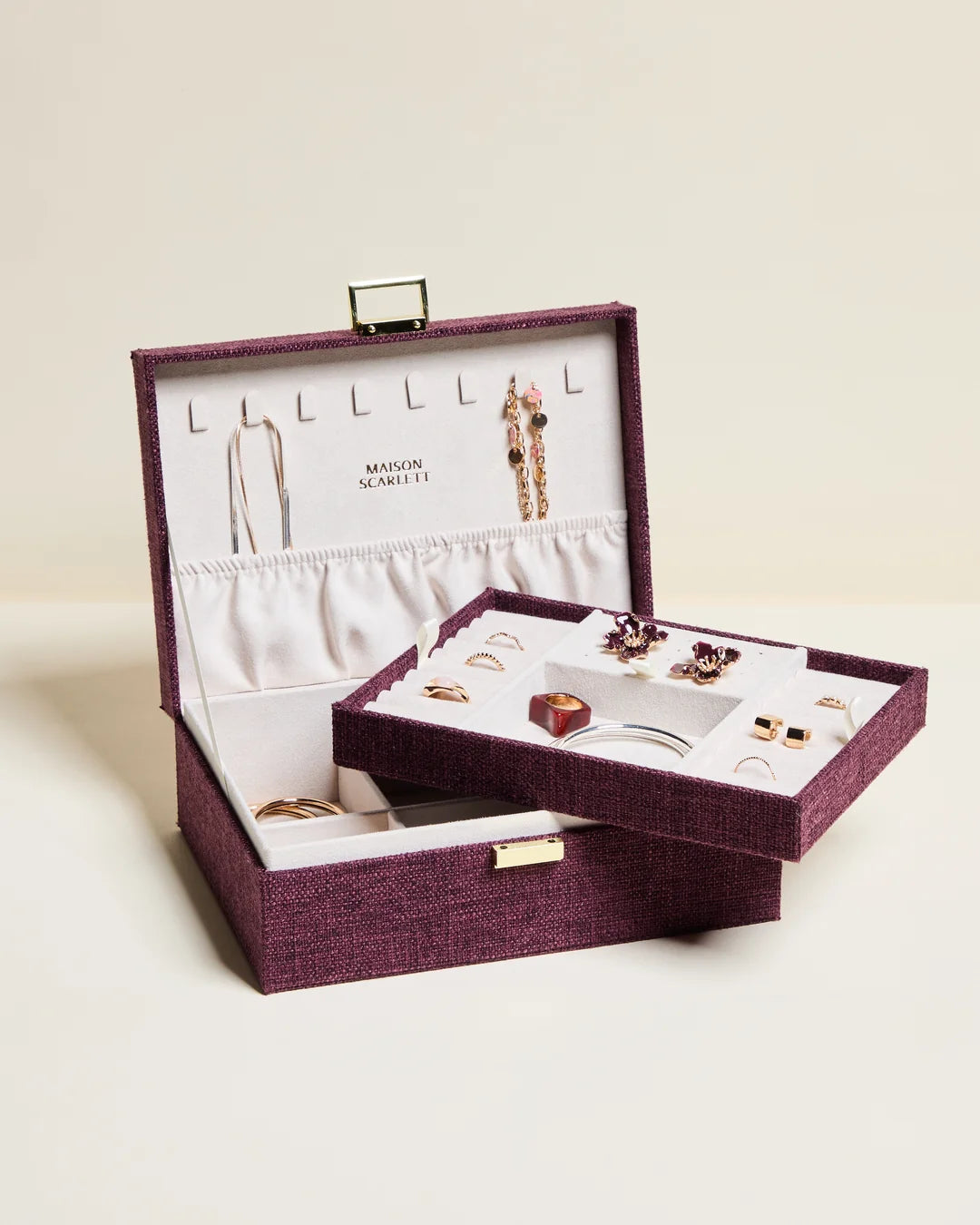 Boite à bijoux Louise Lin Prune Maison Scarlett