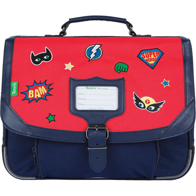Cartable Tristan Rouge/Bleu Marine 35 cm Tann's